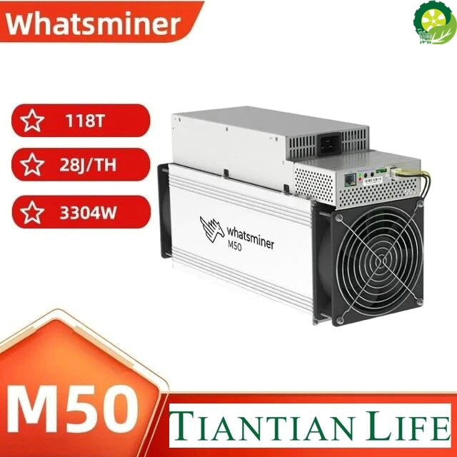 New WhatsMiner M50  120T Hashrate new BTC Miner with 1 year Warranty good miner