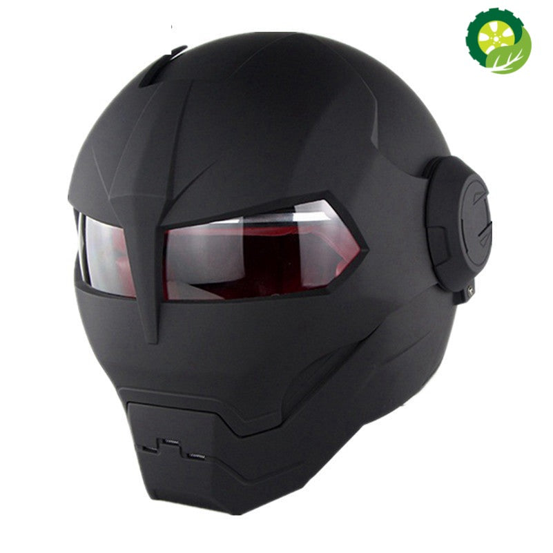 Motocycle Full Face Helmet Matt Black Large Size Scooter Open Face Safety Helmets Waterproof Cycle Adult Helmet