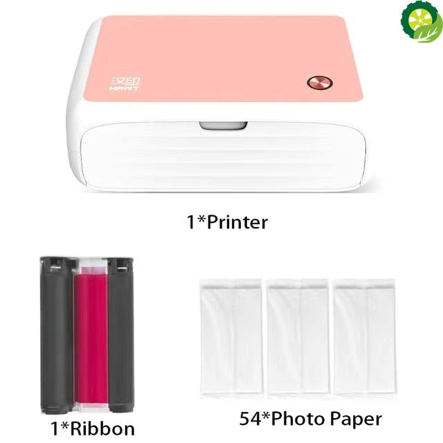 Portable Full Color Wireless Photo Printer USB Bluetooth 300DPI Thermal Sublimation Printer Or Paper Ribbon TIANTIAN LIFE Market Place