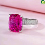 Classic Ruby Diamond Ring 100% Real 925 Sterling Silver Party Wedding Band Rings for Women TIANTIAN LIFE Market Place