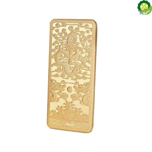 AU999 Yellow Gold Coating Dragon Brand Real Pure Gold Foil Brick Classic Collection Decorative Crafts Jewelry Gifts