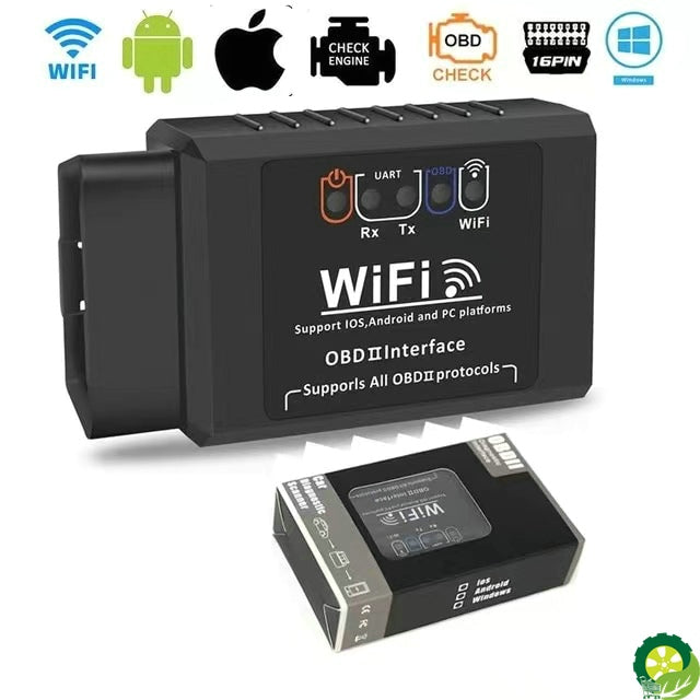 WIFI ELM327 V 1.5 Scanner for iPhone IOS /Android Auto OBDII OBD 2 ODB II ELM 327 V1.5 WI-FI Code Reader Diagnostic Tool