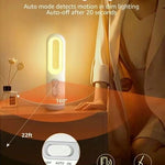 LED Motion Sensor Night Light 2 in 1 Portable Flashlight with Dusk to Dawn Sensor for Bedroom, Bathroom, Reading, Camping