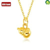 Genuine 999 Pure Real Gold 24K Gourd Pendant Necklace Fine Jewelry For Woman Classic Gift