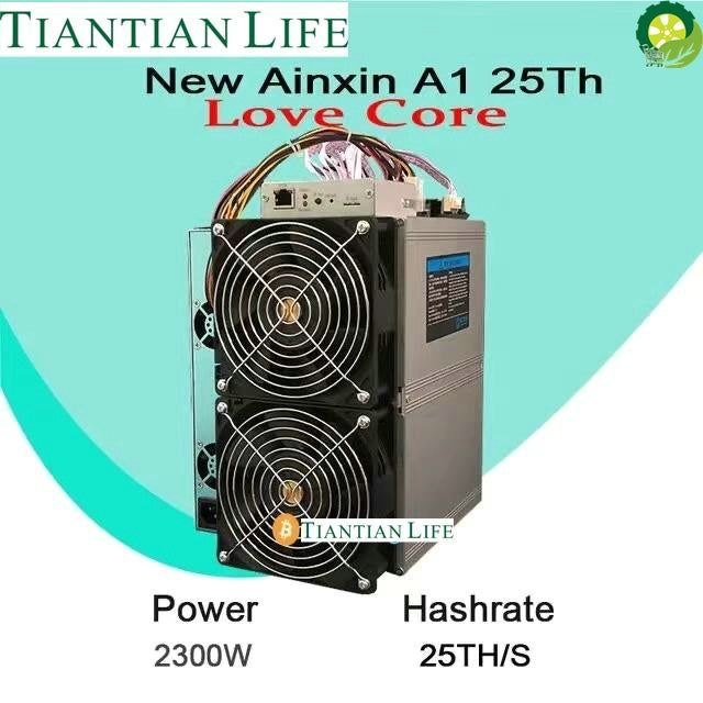 Brand New BTC Mining Machine Asic Love Core Aixin A1pro A1 Pro 25T 23th/S 25th Miner Bitcoin With PSU