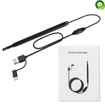 5.5mm Mini Ear Cleaning Endoscope 3 in1 Type C USB HD Visual Ear Spoon Camera for Android PC Ear pick Otoscope Borescope TIANTIAN LIFE Market Place