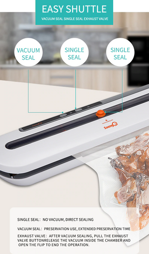 Best Vacuum Food Sealer 220V/110V Automatic Commercial Household Food Vacuum Sealer Packaging Machine Include 10Pcs Bags TIANTIAN LIFE