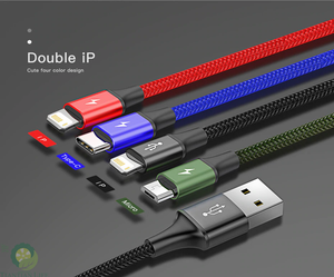 4 in 1/3.5A PRO USB Cable Type C Cable for iPhone Samsung Redmi OPPO TIANTIAN LIFE Market Place