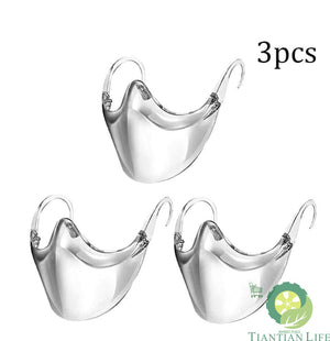 Reusable Face Shield Plastic Clear Mouth Mask TIANTIAN LIFE