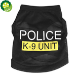 Police Suit Cosplay Clothes Black Elastic Vest Puppy T-Shirt for Dogs Cats TIANTIAN LIFE Market Place