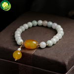 Natural Jade Beads Bracelet Bangle For Women Jewelry Gemstone Agate Pearl 14k Tassel Pendant Handmade Bracelet TIANTIAN LIFE Market Place