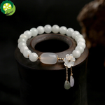 Natural Jade Agate Beads Adjustable Charm Bracelet TIANTIAN LIFE Market Place