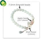 Natural Jade Agate Beads Adjustable Charm Bracelet TIANTIAN LIFE Market Place