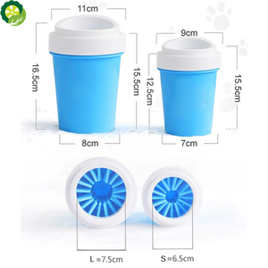 Outdoor portable pet dog paw cleaner cup soft silicone foot washer clean dog paws one click manual quick feet wash cleaner TIANTIAN LIFE Market Place