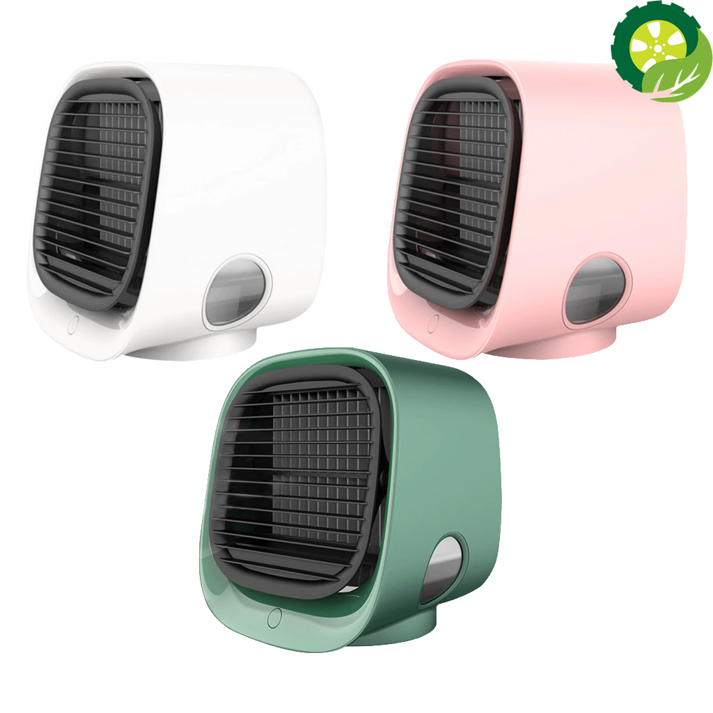 Air Cooler Fan Mini Desktop Multifunction Air Conditioner with Night Light Mini USB Water Cooling Fan Humidifier Purifier TIANTIAN LIFE Market Place