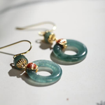 Natural jade earrings Chinese style retro national style luxury noble elegant charm jewellry TIANTIAN LIFE Market Place