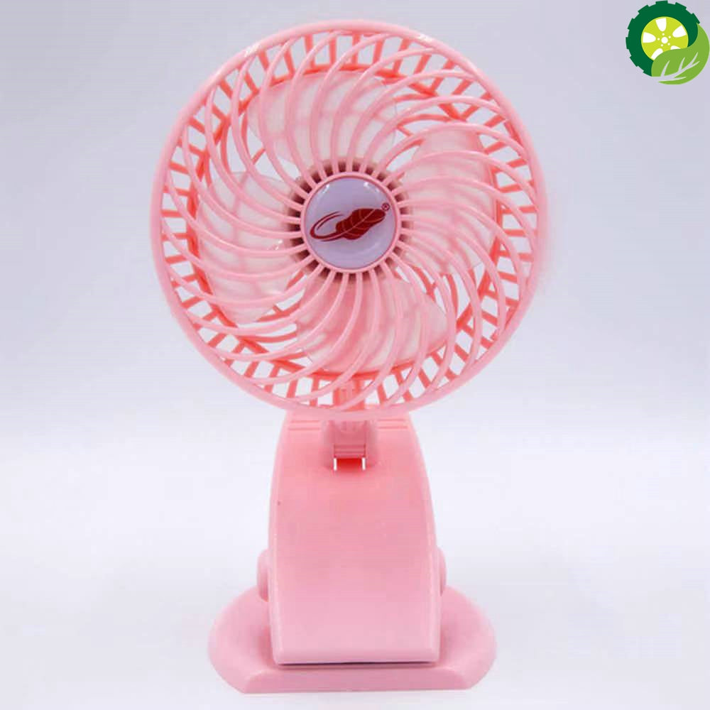 Mini Mute Clip Fan Rechargeable Silent 4 Blades Baby Stroller Portable Air Cooling 3 Speeds Desk USB Fan with USB Output TIANTIAN LIFE Market Place