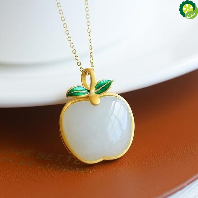 Natural Hetian jade Chinese Retro palace style unique ancient gold craft charm Pendant Necklace TIANTIAN LIFE Market Place