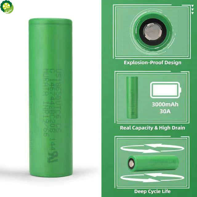 18650 battery 3.7V 3000mAh rechargeable Li-ion Battery 30A Discharge High power battery tools flashlight  Lithium battery TIANTIAN LIFE Market Place