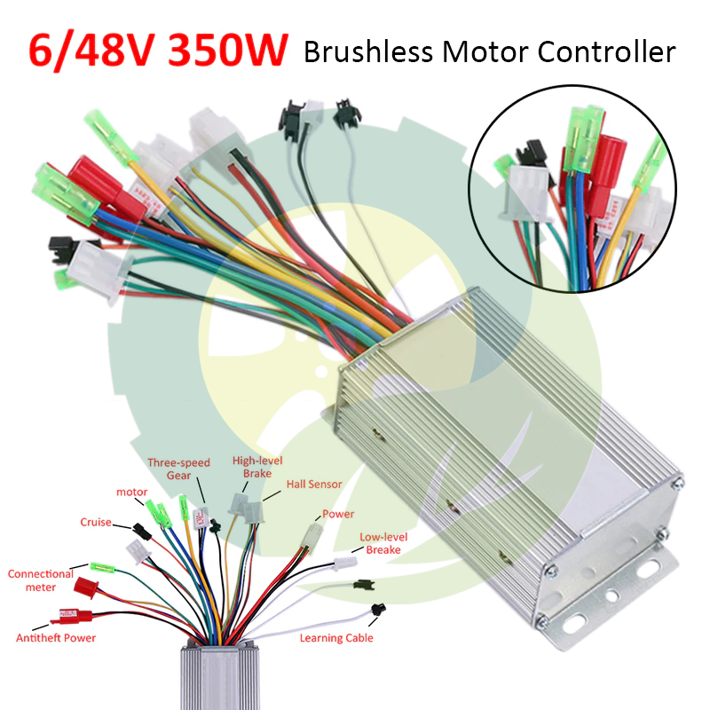 Electric Bicycle Accessories 36V/48V Electric Bike 350W Brushless DC Motor Controller For Electric Bicycle E-bike Scooter TIANTIAN LIFE Market Place