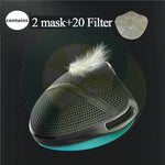 Expand Size Face Mask Mouth With Filter Respirator Unisex Dust Face Shield Replaceable Filter Reusable Washable Protection Mask TIANTIAN LIFE Market Place