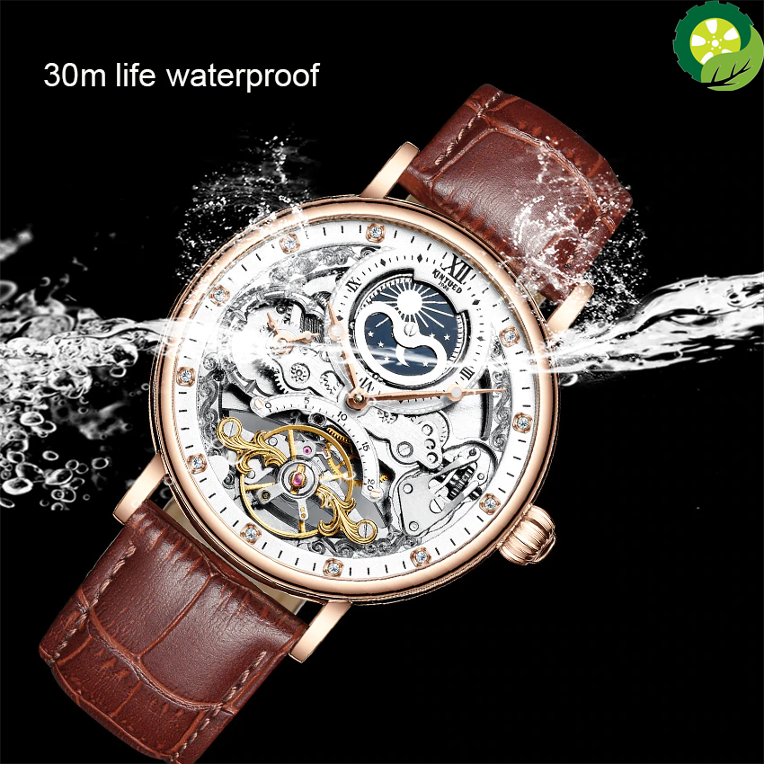 Skeleton Watches Mechanical Automatic Watch Men Tourbillon Sport Clock Casual Business Moon Wrist Watch TIANTIAN LIFE Market Place