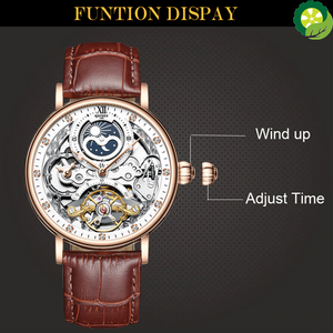 Skeleton Watches Mechanical Automatic Watch Men Tourbillon Sport Clock Casual Business Moon Wrist Watch TIANTIAN LIFE Market Place