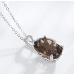 Natural Smoky Quartz Jewelry Sets Pendant Earrings Ring 925 Silver Fine Gemstone Jewelry for Women TIANTIAN LIFE Market Place