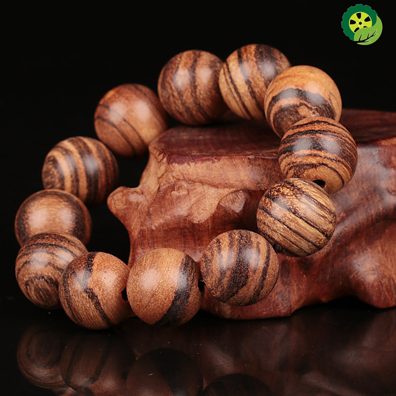 Agarwood Wooden Bracelets Tiger Pattern Buddha Round Beads Hand String Jewelry for Men TIANTIAN LIFE Market Place
