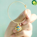 Hollow Cage Cloisonne Locket with Lamp Balloon Bangles Locket Bracelets TIANTIAN LIFE Market Place