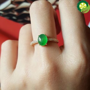 Natural Hetian jade Oval Opening Adjustable Ring Chinese Retro Aristocratic Charm Silver Brand jewelry TIANTIAN LIFE Market Place