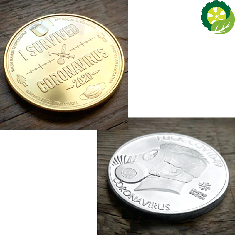 Health Care Commemorative Coins Gold-plated Silver Plated Decoration Commemorate Survived 2020 TIANTIAN LIFE Market Place