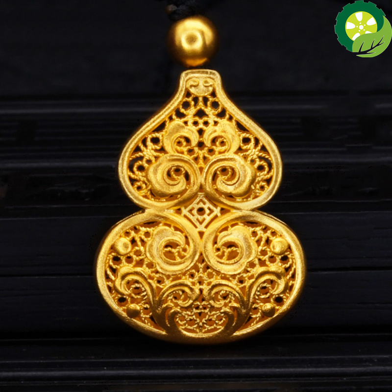 Chinese traditional Unique sliver ancient gold craftsmanship hollowed out luxury charm pendant TIANTIAN LIFE Market Place