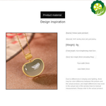 Natural Hetian jade Chinese style palace style retro cold temperament pendant necklace TIANTIAN LIFE Market Place