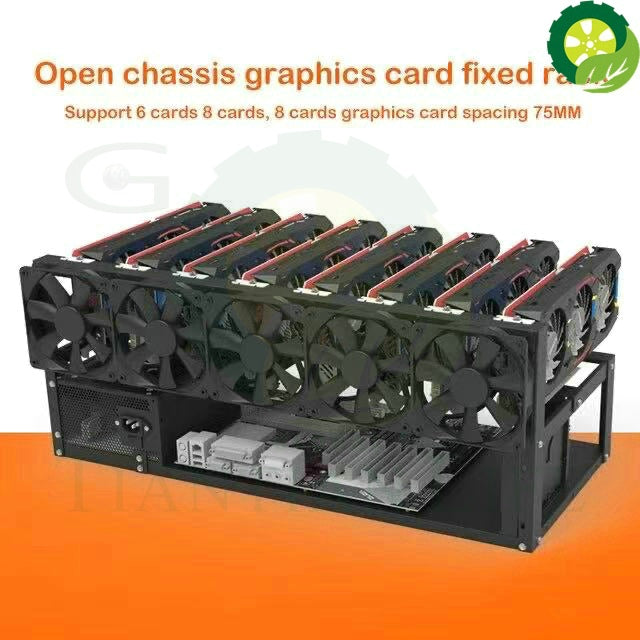 Stackable Open Mining Rig Frame Mining ETH/ETC/ZEC Ether Accessories Tools for 6/8/12 GPU Crypto Coin Bitcoin Rack Only TIANTIAN LIFE Market Place