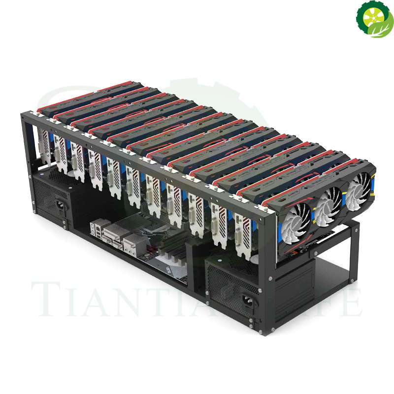 GPU Mining Rig Steel Opening Air Frame Mining,Mining Frame Rig Case Up to 12 GPU For Crypto Coin Currency Mining TIANTIAN LIFE Market Place