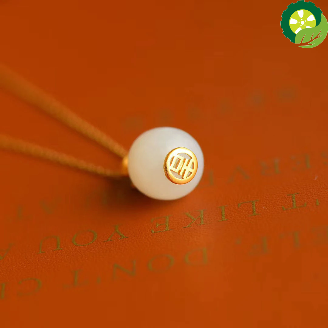 Natural Hetian white jade Chinese classical charm lady Pendant Necklace TIANTIAN LIFE Market Place