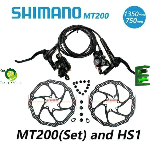 Shimano BR BL MT200 Bicycle Brake MTB Brake Hydraulic Disc Brake 750/800/1350/1450/1650mm Mountain Clamp Brakes upgraded MT315 TIANTIAN LIFE