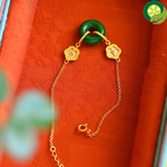 New ancient method gold craft natural High Quality Hetian jade elegant bracelet TIANTIAN LIFE Market Place
