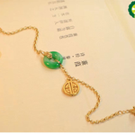 Natural Hetian jade FU LU Chinese style retro palace unique ancient gold craft Bracelet TIANTIAN LIFE Market Place