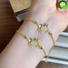 Natural Hetian jade small crab Bracelet  fresh and lovely fairy craft gold brand jewelry TIANTIAN LIFE Market Place