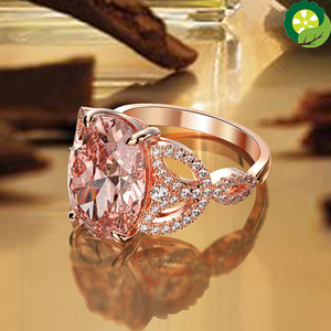 100% 925 Sterling Silver Moissanite Morganite Gemstone Wedding Engagement Diamonds Ring Fine Jewelry TIANTIAN LIFE Market Place