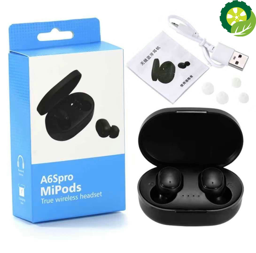 A6S TWS Bluetooth 5.0 Earphone Wireless Headphone Stereo Headset sport Earbuds microphone with charging box TIANTIAN LIFE Market Place
