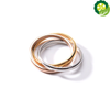Triple color Interlocked Engagement Stainless Steel super quality ring TIANTIAN LIFE Market Place