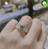 925 Sterling Silver Natural White Jade Classic Band Ring TIANTIAN LIFE Market Place
