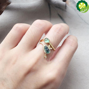 Inspired design silver inlaid natural Hetian jade gourd adjustable ring TIANTIAN LIFE Market Place