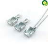 925 Sterling Silver Natural Green Amethyst Sets with Gift Box TIANTIAN LIFE Market Place