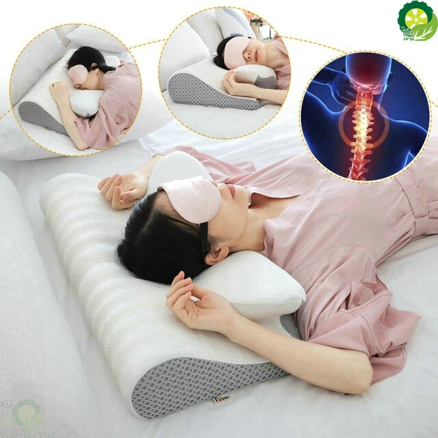 Memory Foam Cervical Pillow Ergonomic Orthopedic Neck Pain Pillow for Side Back Stomach Sleeper Remedial Pillows TIANTIAN LIFE Market Place