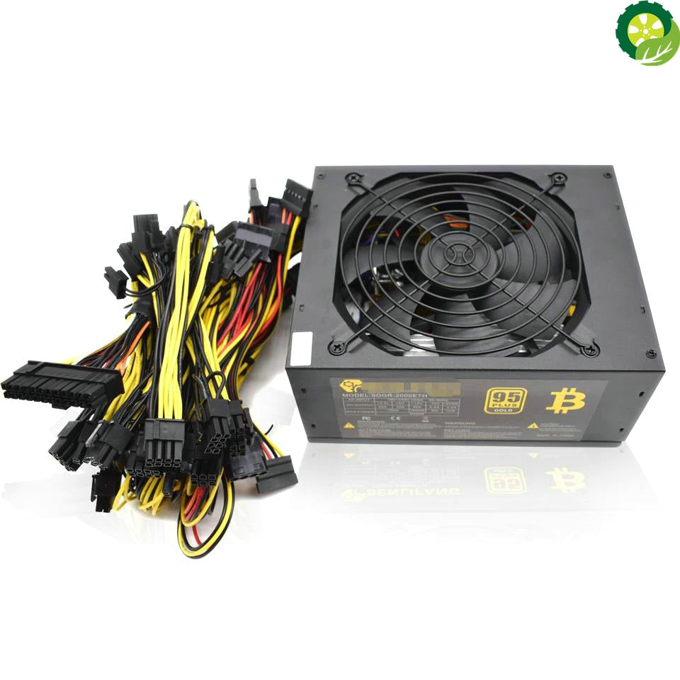 Professional 2000W 180-260V  Mining Bitcoin Power Supply 95% High Efficiency for Ethereum ETH S9 S7 L3  8GPU cards support Max TIANTIAN LIFE Market Place