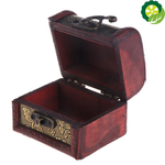 Jewelry Storage Box Display Retro Floral Wood Rings Case Lock Necklace Container TIANTIAN LIFE Market Place